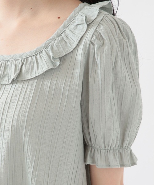ALAND(エーランド)の「3.3Field Trip/FRILL BLOUSE 2951474(シャツ/ブラウス・レディース・ライトブルー/アイボリー・FREE)」の3枚目の写真