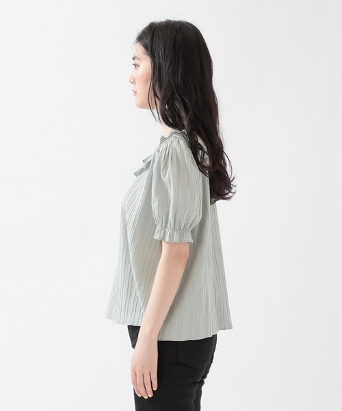 ALAND(エーランド)の「3.3Field Trip/FRILL BLOUSE 2951474(シャツ/ブラウス・レディース・ライトブルー/アイボリー・FREE)」の6枚目の写真