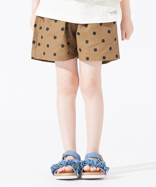 BREEZE（ブリーズ）の「ドットショートパンツ（その他パンツ・キッズ・オフホワイト/ブラウン・100/130/140/110/90/80/120）」の2枚目の写真