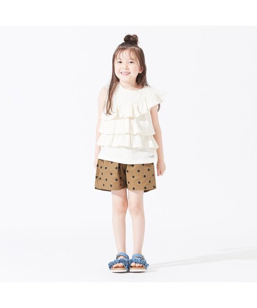 BREEZE（ブリーズ）の「ドットショートパンツ（その他パンツ・キッズ・オフホワイト/ブラウン・100/130/140/110/90/80/120）」の3枚目の写真