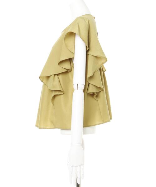 INGNI（イング）の「フリルギャザー／ブラウス（シャツ/ブラウス・レディース・オフホワイト/イエロー/グリーン/ベージュ/ブラック/ブルー・M）」の13枚目の写真