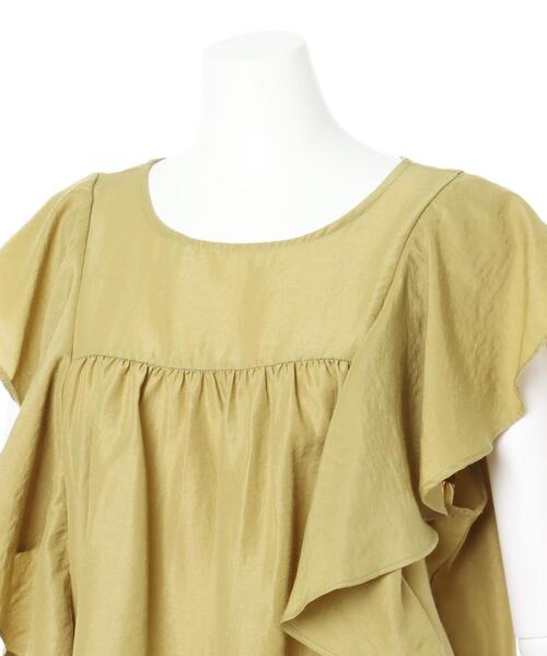 INGNI（イング）の「フリルギャザー／ブラウス（シャツ/ブラウス・レディース・オフホワイト/イエロー/グリーン/ベージュ/ブラック/ブルー・M）」の9枚目の写真