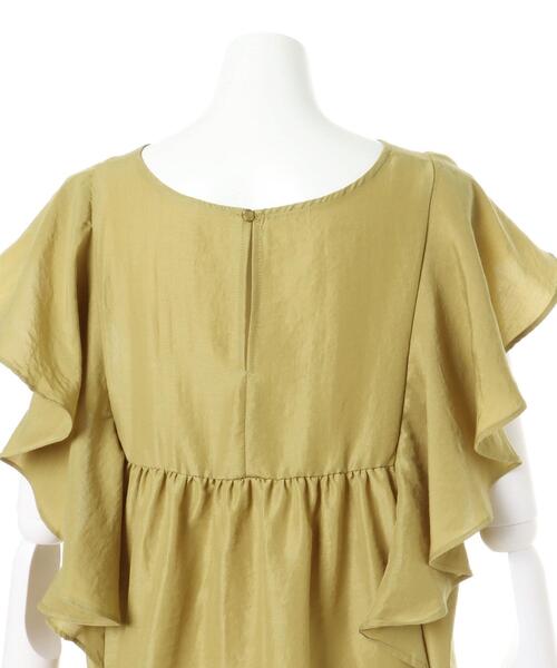 INGNI（イング）の「フリルギャザー／ブラウス（シャツ/ブラウス・レディース・オフホワイト/イエロー/グリーン/ベージュ/ブラック/ブルー・M）」の10枚目の写真