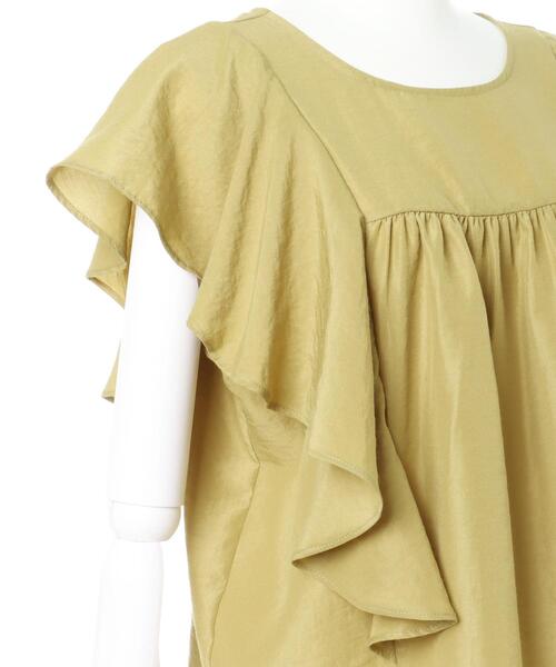 INGNI（イング）の「フリルギャザー／ブラウス（シャツ/ブラウス・レディース・オフホワイト/イエロー/グリーン/ベージュ/ブラック/ブルー・M）」の11枚目の写真