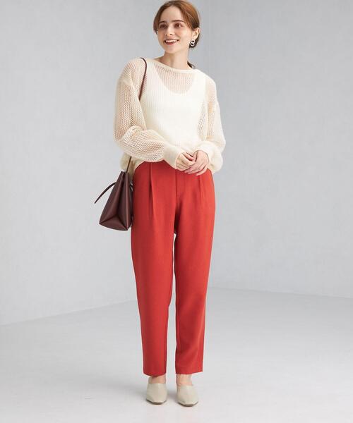 green label relaxing(グリーンレーベルリラクシング)の「ヘアリー メッシュ プルオーバー ニット(ニット/セーター・レディース・ホワイト/ライトブルー/ブラック・FREE)」の10枚目の写真