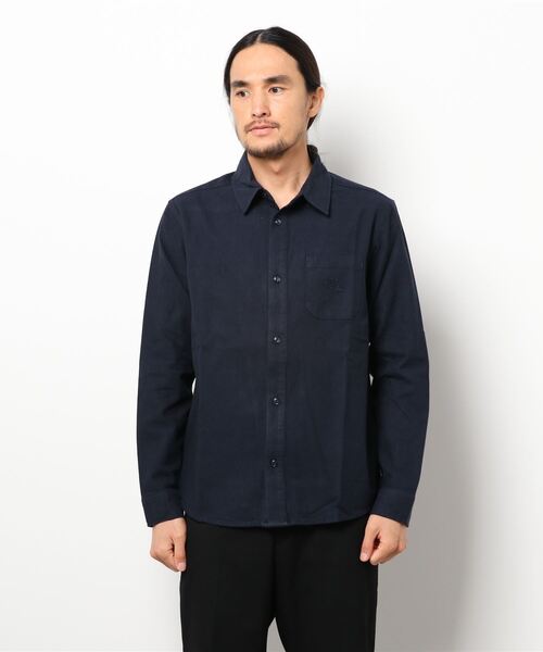 KRIFF MAYER（クリフメイヤー）の「無地ネルシャツ（シャツ/ブラウス・メンズ・ベージュ/ネイビー/グレー/オフホワイト/オリーブ/カラフル・SMALL/MEDIUM/LARGE/X-LARGE）」の5枚目の写真