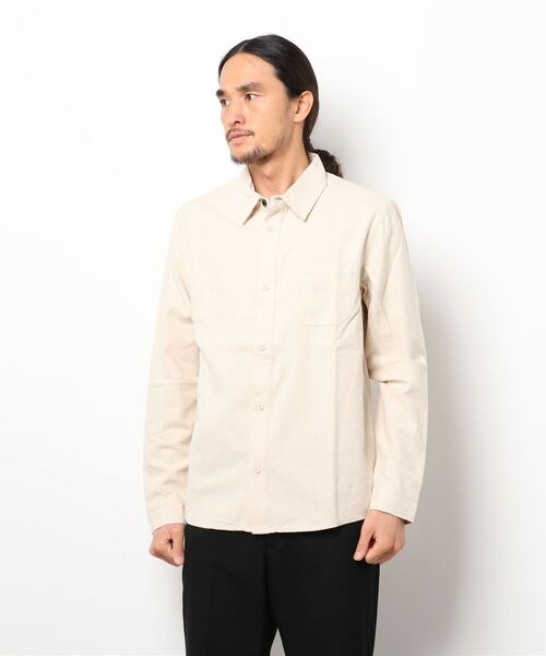 KRIFF MAYER（クリフメイヤー）の「無地ネルシャツ（シャツ/ブラウス・メンズ・ベージュ/ネイビー/グレー/オフホワイト/オリーブ/カラフル・SMALL/MEDIUM/LARGE/X-LARGE）」の2枚目の写真