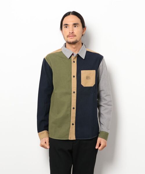 KRIFF MAYER（クリフメイヤー）の「無地ネルシャツ（シャツ/ブラウス・メンズ・ベージュ/ネイビー/グレー/オフホワイト/オリーブ/カラフル・SMALL/MEDIUM/LARGE/X-LARGE）」の6枚目の写真