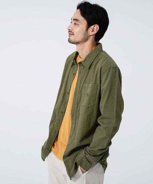 KRIFF MAYER（クリフメイヤー）の「無地ネルシャツ（シャツ/ブラウス・メンズ・ベージュ/ネイビー/グレー/オフホワイト/オリーブ/カラフル・SMALL/MEDIUM/LARGE/X-LARGE）」の16枚目の写真