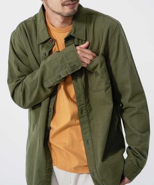 KRIFF MAYER（クリフメイヤー）の「無地ネルシャツ（シャツ/ブラウス・メンズ・ベージュ/ネイビー/グレー/オフホワイト/オリーブ/カラフル・SMALL/MEDIUM/LARGE/X-LARGE）」の15枚目の写真