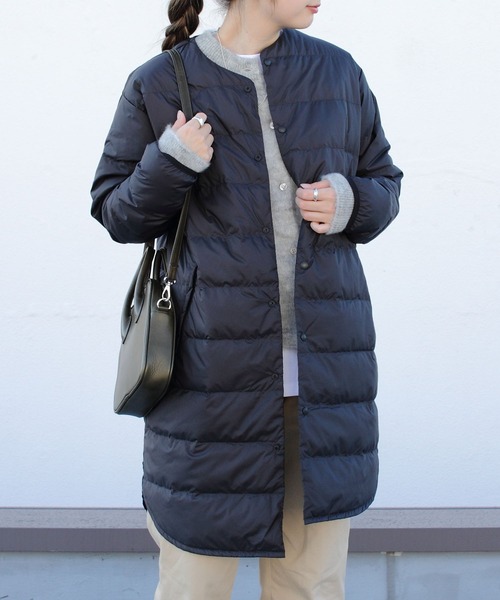 ORCIVAL(オーシバル)の「ORCIVAL/オーシバル ダウンシャツテールコート DOWN SHIRT TAIL COAT(ウィメンズ) #OR-A0073DPL(ダウンジャケット/コート・レディース・ブラック/オリーブ・2)」の2枚目の写真