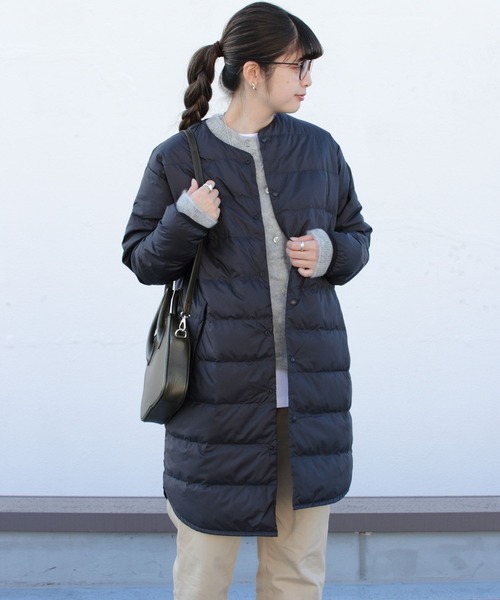 ORCIVAL(オーシバル)の「ORCIVAL/オーシバル ダウンシャツテールコート DOWN SHIRT TAIL COAT(ウィメンズ) #OR-A0073DPL(ダウンジャケット/コート・レディース・ブラック/オリーブ・2)」の11枚目の写真