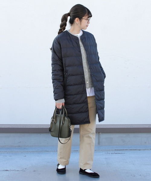 ORCIVAL(オーシバル)の「ORCIVAL/オーシバル ダウンシャツテールコート DOWN SHIRT TAIL COAT(ウィメンズ) #OR-A0073DPL(ダウンジャケット/コート・レディース・ブラック/オリーブ・2)」の15枚目の写真