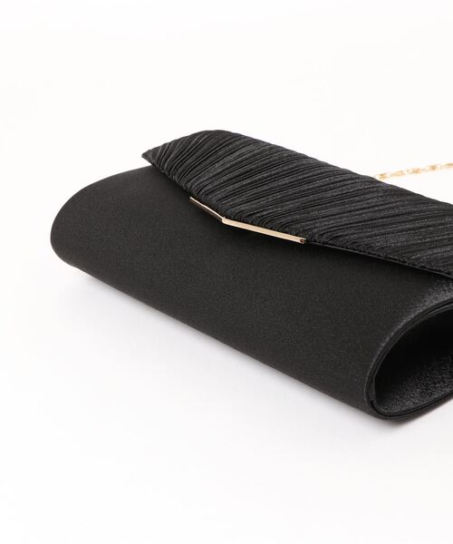 Cupid Heart（キューピッドハート）の「【Cupid Heart】結婚式用BAG♪ V字フラップパーティーバッグ（クラッチバッグ・レディース・ブラック/ベージュ/シルバー・MEDIUM）」の13枚目の写真