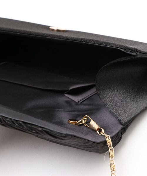 Cupid Heart（キューピッドハート）の「【Cupid Heart】結婚式用BAG♪ V字フラップパーティーバッグ（クラッチバッグ・レディース・ブラック/ベージュ/シルバー・MEDIUM）」の20枚目の写真