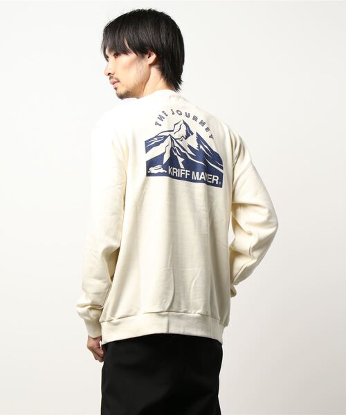 KRIFF MAYER(クリフメイヤー)の「《WEB限定》裏毛クルーネック(スウェット・メンズ・チャコール/ダークグリーン/ナチュラル/レンガ・MEDIUM/X-LARGE/LARGE)」の9枚目の写真