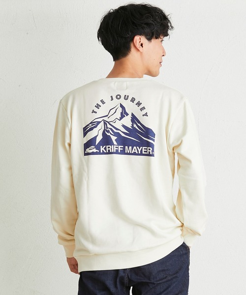 KRIFF MAYER(クリフメイヤー)の「《WEB限定》裏毛クルーネック(スウェット・メンズ・チャコール/ダークグリーン/ナチュラル/レンガ・MEDIUM/X-LARGE/LARGE)」の1枚目の写真