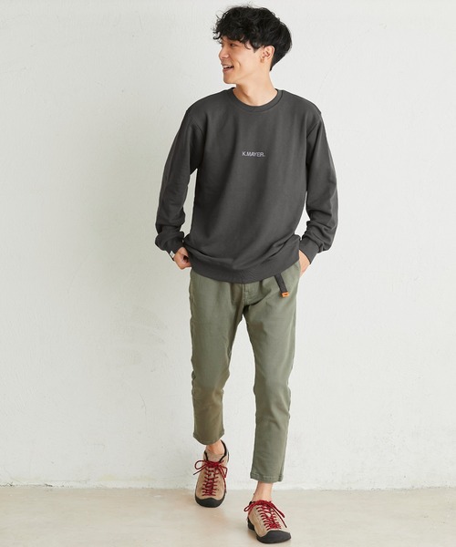 KRIFF MAYER(クリフメイヤー)の「《WEB限定》裏毛クルーネック(スウェット・メンズ・チャコール/ダークグリーン/ナチュラル/レンガ・MEDIUM/X-LARGE/LARGE)」の21枚目の写真