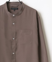 Lazar（ラザル）の「ポリトロ リラックス オーバーサイズ バンドカラートロミシャツ（シャツ/ブラウス・メンズ）」