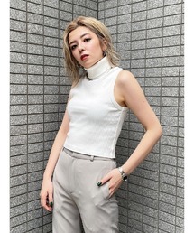 ENVYM | ハイネックノースリーブＴＯＰＳ(Tシャツ/カットソー)