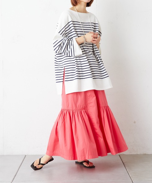 CIAOPANIC TYPY（チャオパニックティピー）の「ティアードボリュームカラースカート（スカート・レディース・ブラック/ベージュ/ピンク/ブルー・ONE SIZE）」の8枚目の写真