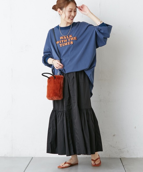 CIAOPANIC TYPY（チャオパニックティピー）の「ティアードボリュームカラースカート（スカート・レディース・ブラック/ベージュ/ピンク/ブルー・ONE SIZE）」の14枚目の写真