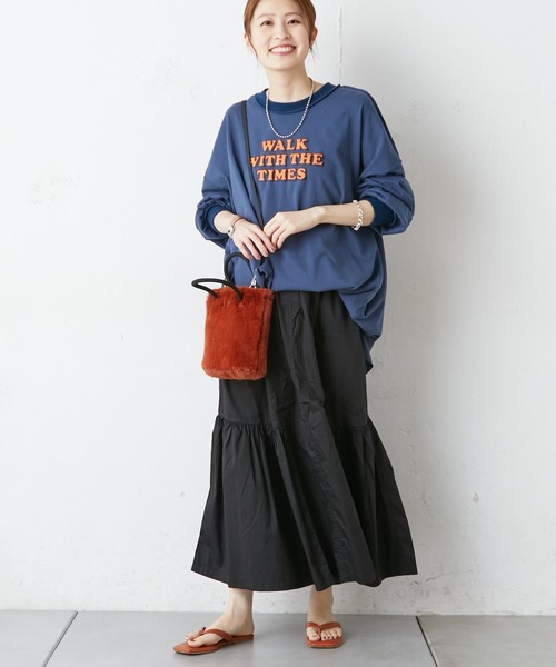 CIAOPANIC TYPY（チャオパニックティピー）の「ティアードボリュームカラースカート（スカート・レディース・ブラック/ベージュ/ピンク/ブルー・ONE SIZE）」の5枚目の写真