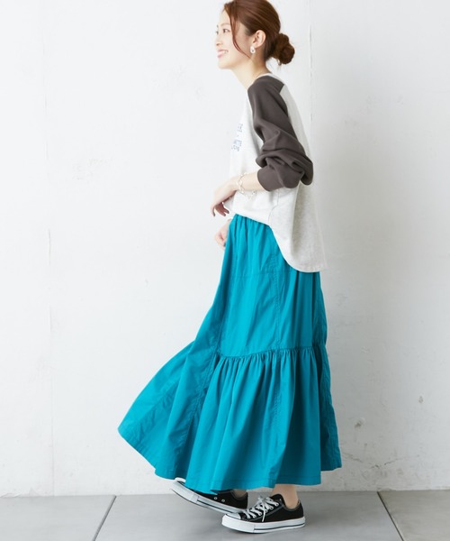 CIAOPANIC TYPY（チャオパニックティピー）の「ティアードボリュームカラースカート（スカート・レディース・ブラック/ベージュ/ピンク/ブルー・ONE SIZE）」の7枚目の写真