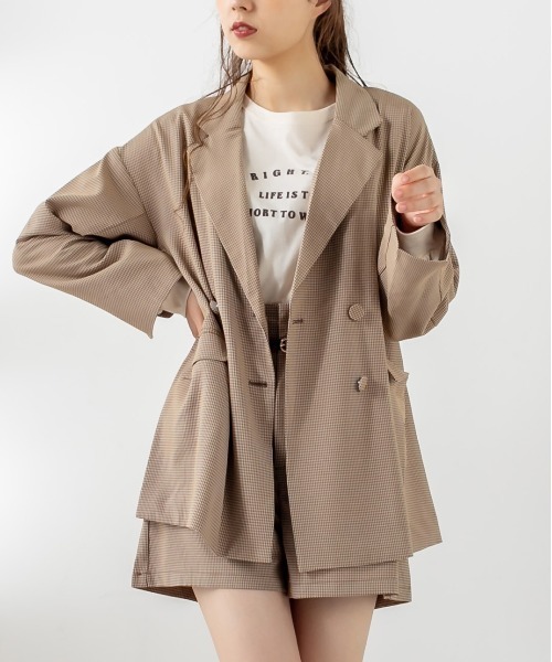 OLIVE des OLIVE（オリーブデオリーブ）の「ビタースイーツテーラードジャケット（テーラードジャケット・レディース・ブラウン/ライトブラウン/グレイッシュベージュ・FREE）」の11枚目の写真