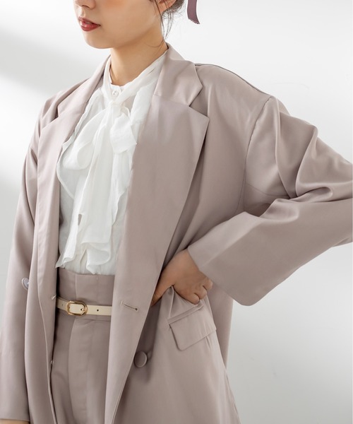 OLIVE des OLIVE（オリーブデオリーブ）の「ビタースイーツテーラードジャケット（テーラードジャケット・レディース・ブラウン/ライトブラウン/グレイッシュベージュ・FREE）」の16枚目の写真