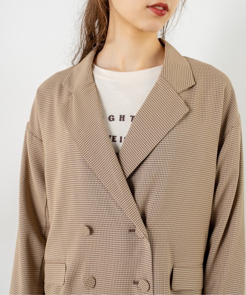OLIVE des OLIVE（オリーブデオリーブ）の「ビタースイーツテーラードジャケット（テーラードジャケット・レディース・ブラウン/ライトブラウン/グレイッシュベージュ・FREE）」の7枚目の写真