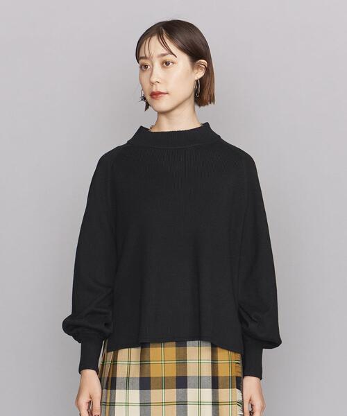 BEAUTY&YOUTH UNITED ARROWS（ビューティーアンドユースユナイテッドアローズ）の「BY コットンカシミヤハイネックニットプルオーバー  -ウォッシャブル- ∴（ニット/セーター・レディース・ライム/モカ/ホワイト/ブラック/ライトブルー・FREE）」の6枚目の写真