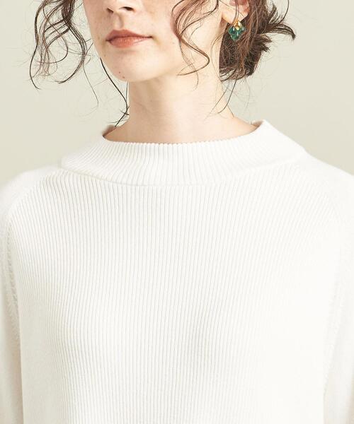 BEAUTY&YOUTH UNITED ARROWS（ビューティーアンドユースユナイテッドアローズ）の「BY コットンカシミヤハイネックニットプルオーバー  -ウォッシャブル- ∴（ニット/セーター・レディース・ライム/モカ/ホワイト/ブラック/ライトブルー・FREE）」の13枚目の写真