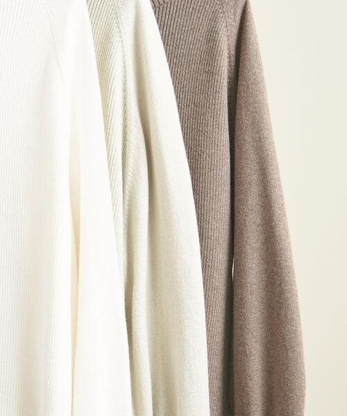 BEAUTY&YOUTH UNITED ARROWS（ビューティーアンドユースユナイテッドアローズ）の「BY コットンカシミヤハイネックニットプルオーバー  -ウォッシャブル- ∴（ニット/セーター・レディース・ライム/モカ/ホワイト/ブラック/ライトブルー・FREE）」の17枚目の写真