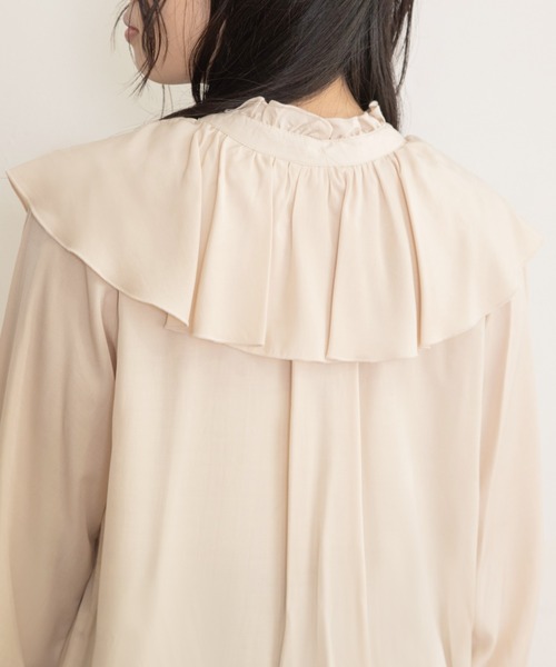 Mysa&Liina（ミーサリーナ）の「フリルカラー2WAYブラウス（シャツ/ブラウス・レディース・ブラック/ブラウン/アイボリー・M）」の18枚目の写真