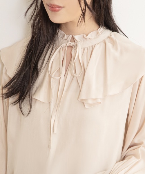 Mysa&Liina（ミーサリーナ）の「フリルカラー2WAYブラウス（シャツ/ブラウス・レディース・ブラック/ブラウン/アイボリー・M）」の21枚目の写真