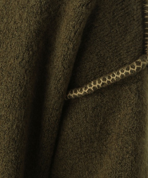 LOWRYS FARM（ローリーズファーム）の「ニットリンキングロングカーディガン　219731（カーディガン/ボレロ・レディース・チャコールグレー/ベージュ/グリーン・FREE）」の7枚目の写真