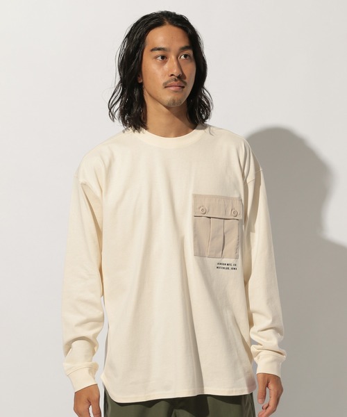 HINSON（ヒンソン）の「【HINSON×BAYFLOW】L/S TEE（Tシャツ/カットソー・メンズ・カーキ/ホワイト/ブラック・LARGE/MEDIUM）」の10枚目の写真