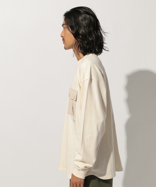 HINSON（ヒンソン）の「【HINSON×BAYFLOW】L/S TEE（Tシャツ/カットソー・メンズ・カーキ/ホワイト/ブラック・LARGE/MEDIUM）」の11枚目の写真