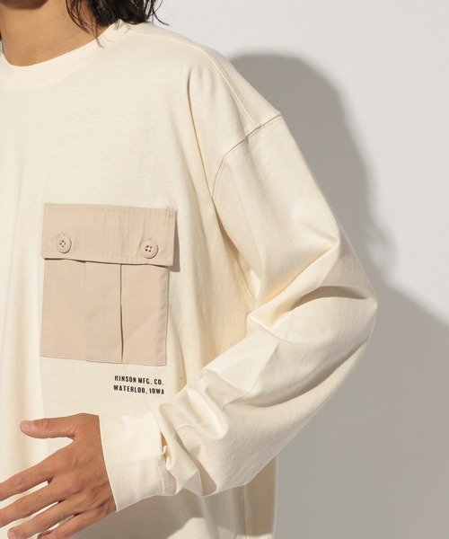 HINSON（ヒンソン）の「【HINSON×BAYFLOW】L/S TEE（Tシャツ/カットソー・メンズ・カーキ/ホワイト/ブラック・LARGE/MEDIUM）」の14枚目の写真