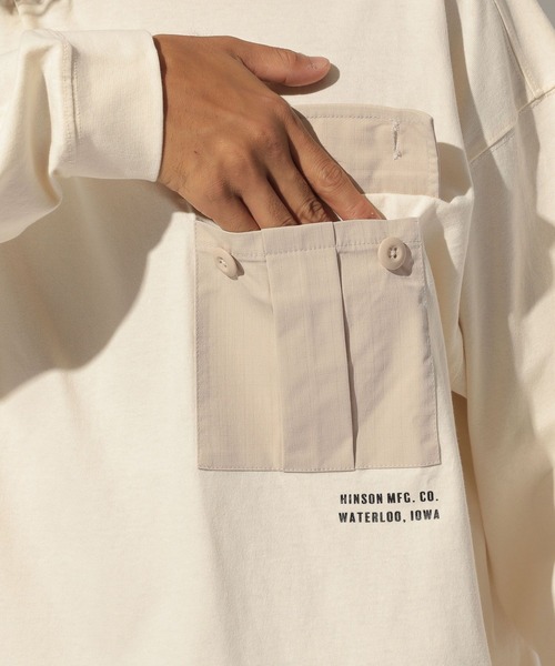 HINSON（ヒンソン）の「【HINSON×BAYFLOW】L/S TEE（Tシャツ/カットソー・メンズ・カーキ/ホワイト/ブラック・LARGE/MEDIUM）」の15枚目の写真