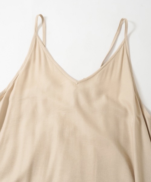 Crisp（クリスプ）の「ヘムギャザーキャミワンピース（ワンピース・レディース・ブラック/ベージュ/ブルー・FREE）」の7枚目の写真