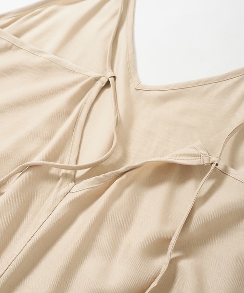 Crisp（クリスプ）の「ヘムギャザーキャミワンピース（ワンピース・レディース・ブラック/ベージュ/ブルー・FREE）」の20枚目の写真