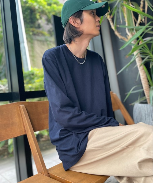 Printstar(プリントスター)の「袖リブなしでつくる、こなれシルエット【Printstar】heavy weight long sleeve t-shirt / ヘビーウェイト ロングスリーブTシャツ ロンT 長袖Tシャツ オーバーサイズ 無地 00102(Tシャツ/カットソー・レディース・ホワイト/アーミー/ネイビー/ブラック/杢グレー/ライトピンク/レッド/パープル/イエロー/イエロー系その他2/ロイヤルブルー/ピンク系/バーガンディー/ターコイズブルー/グレー/オレンジ/オリーブ・XL/M/L/S/2XL)」の7枚目の写真