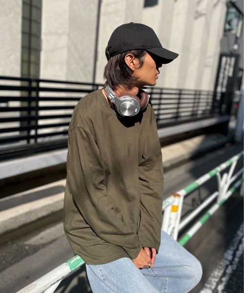 Printstar(プリントスター)の「袖リブなしでつくる、こなれシルエット【Printstar】heavy weight long sleeve t-shirt / ヘビーウェイト ロングスリーブTシャツ ロンT 長袖Tシャツ オーバーサイズ 無地 00102(Tシャツ/カットソー・レディース・ホワイト/アーミー/ネイビー/ブラック/杢グレー/ライトピンク/レッド/パープル/イエロー/イエロー系その他2/ロイヤルブルー/ピンク系/バーガンディー/ターコイズブルー/グレー/オレンジ/オリーブ・XL/M/L/S/2XL)」の5枚目の写真