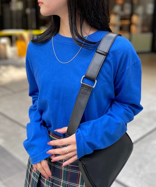 Printstar(プリントスター)の「袖リブなしでつくる、こなれシルエット【Printstar】heavy weight long sleeve t-shirt / ヘビーウェイト ロングスリーブTシャツ ロンT 長袖Tシャツ オーバーサイズ 無地 00102(Tシャツ/カットソー・レディース・ホワイト/アーミー/ネイビー/ブラック/杢グレー/ライトピンク/レッド/パープル/イエロー/イエロー系その他2/ロイヤルブルー/ピンク系/バーガンディー/ターコイズブルー/グレー/オレンジ/オリーブ・XL/M/L/S/2XL)」の9枚目の写真