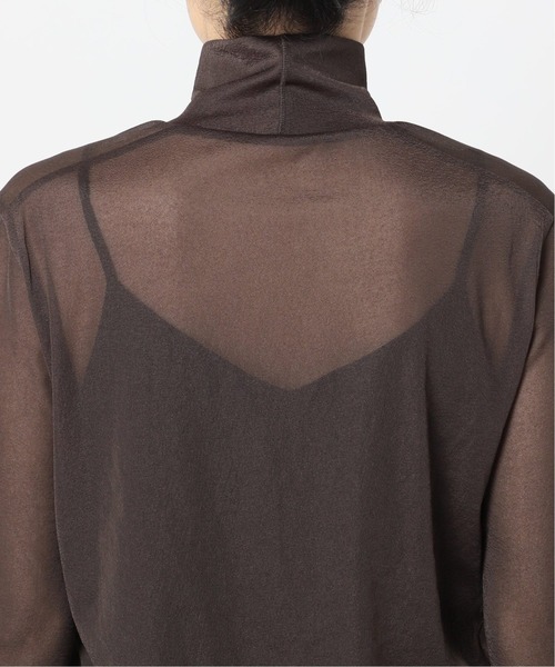Noble - はぴはぴです。新品未使用タグ付きノーブル　シアースキニーハイネックトップス noble シアースキニーハイネックTOPS サックスブルー - メルカリ