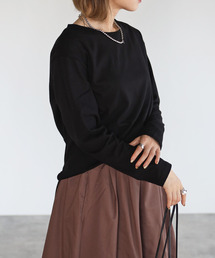 【2021-2022 A/W】サイドスリットコットンロングTシャツ