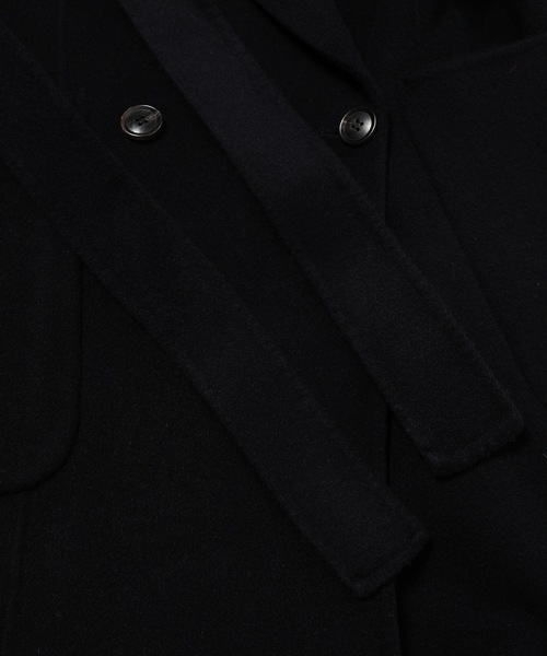 LOW CLASSIC(ロウ クラシック)の「HANDMADE DOUBLE COAT(ステンカラーコート・レディース・ネイビー・S/M)」の3枚目の写真