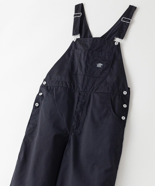 OUTDOOR PRODUCTS APPAREL(アウトドアプロダクツアパレル)の「防汚加工 ツイルオーバーオール ワンポイントブランドロゴ(サロペット/オーバーオール・メンズ・ブラック/ベージュ/オリーブ・SMALL/MEDIUM/LARGE/X-LARGE)」の2枚目の写真